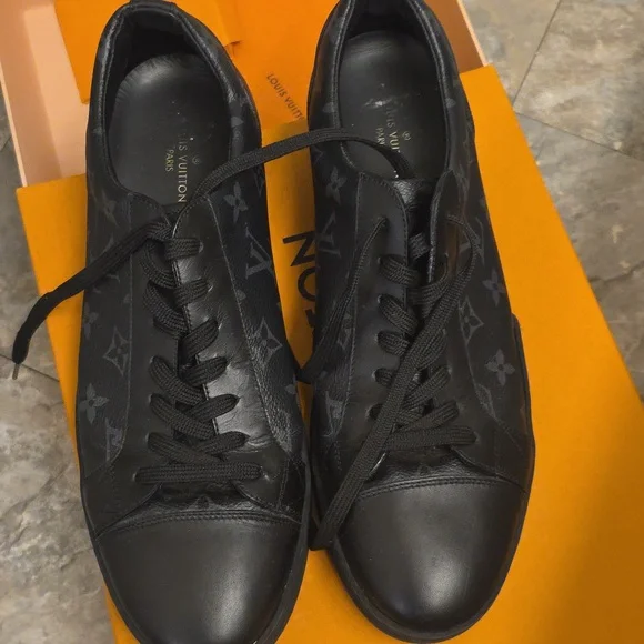 Louis Vuitton Black Leather Sneakers - Picture 2 of 2